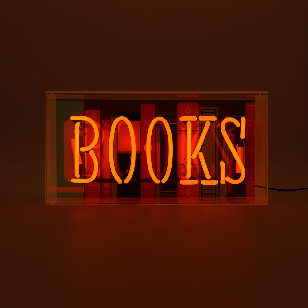 
                  
                    Books Sign Neon Lightbox
                  
                