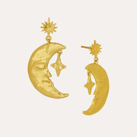 Crescent Moon Drop Earrings