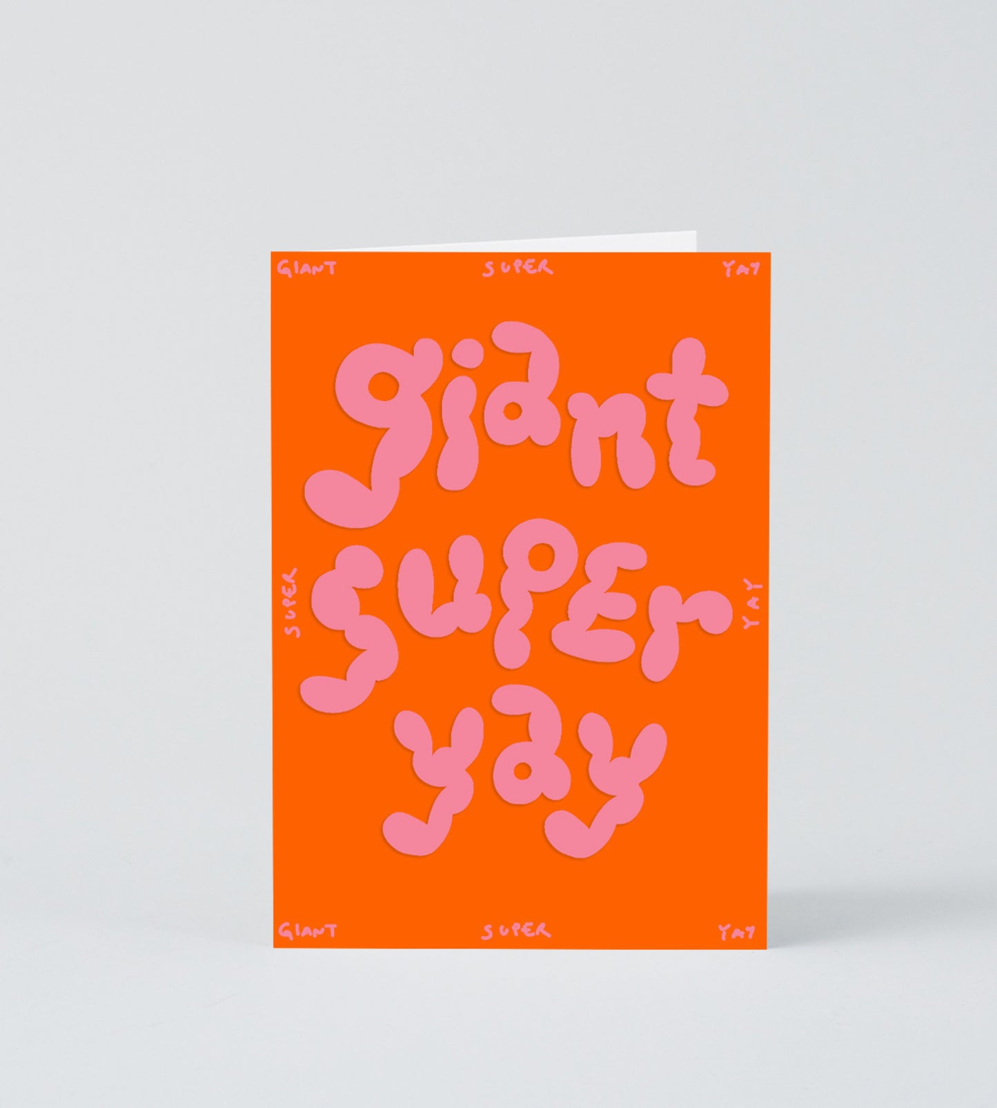 Giant Super Yay Embossed Greetings Card