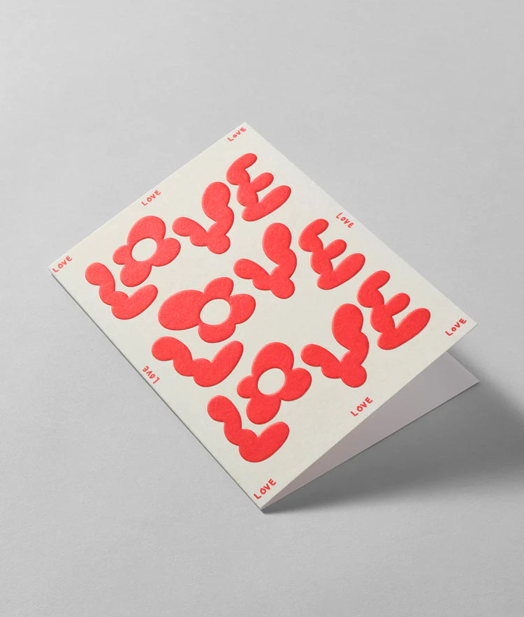 
                  
                    Love Love Love Embossed Greetings Card
                  
                