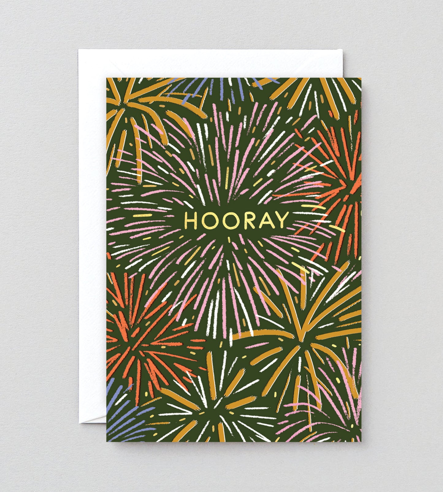 Hooray Fireworks Greeting Card