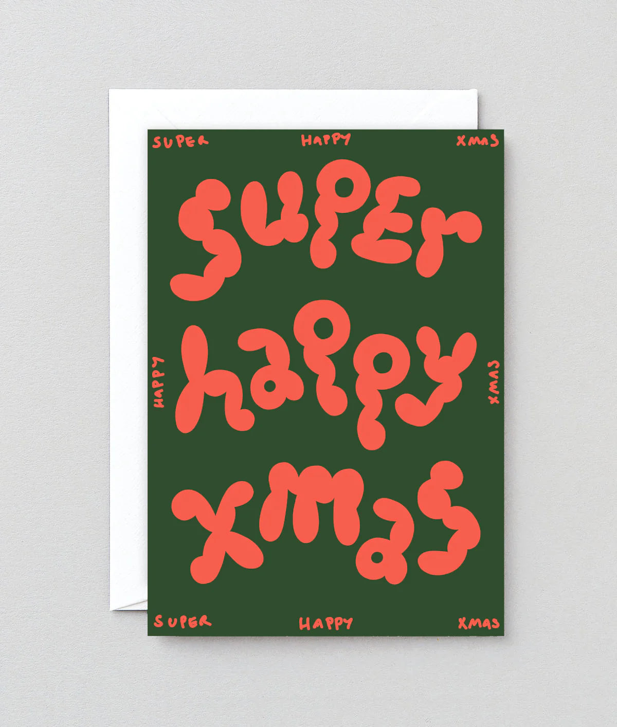 Super Happy Xmas Embossed Christmas Card