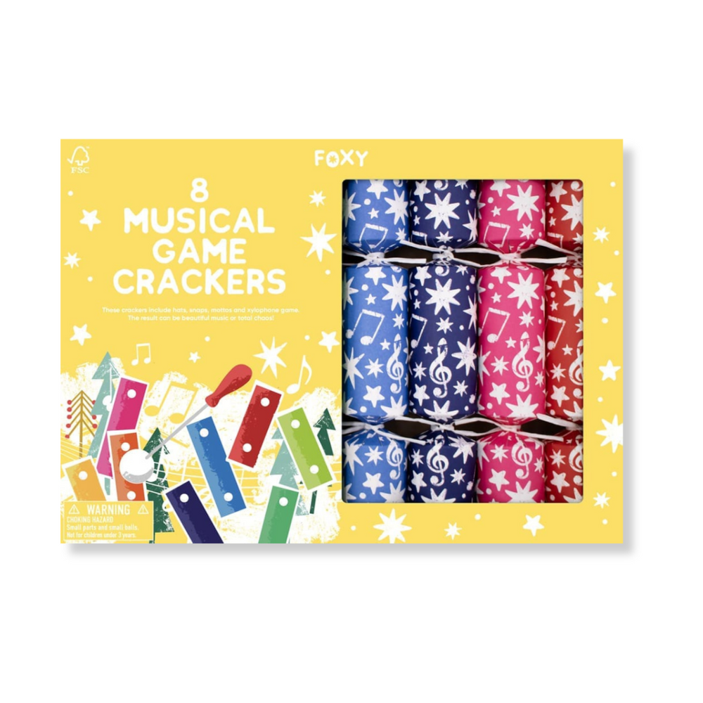 8 Rainbow Xylophone Christmas Crackers