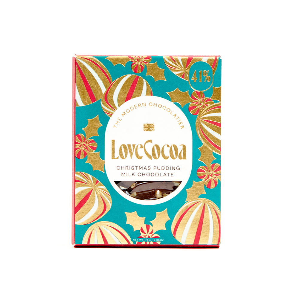 Love Cocoa Christmas Pudding Chocolate Bar