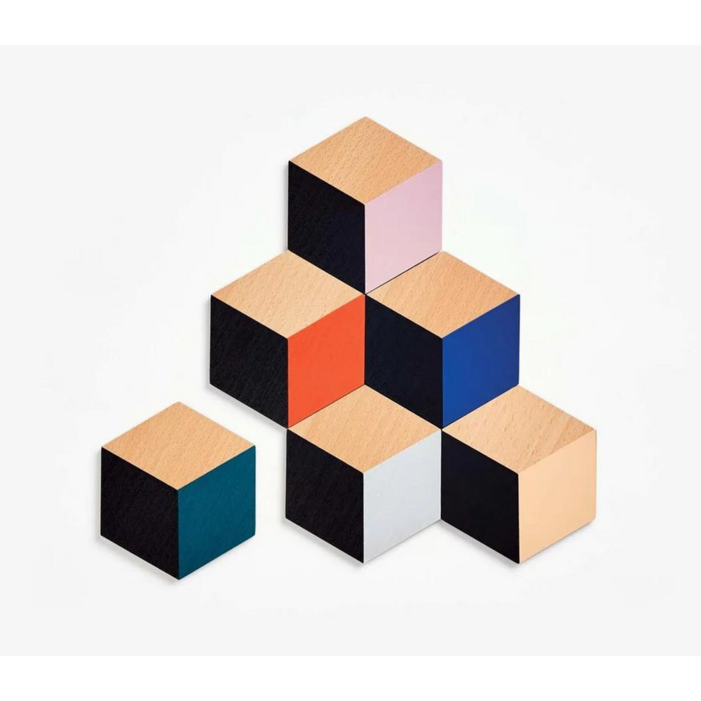 
                      
                        A set of 6 geometric coasters arranged in a pyramid
                      
                    