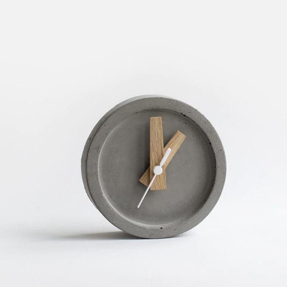 Concrete Table Clock