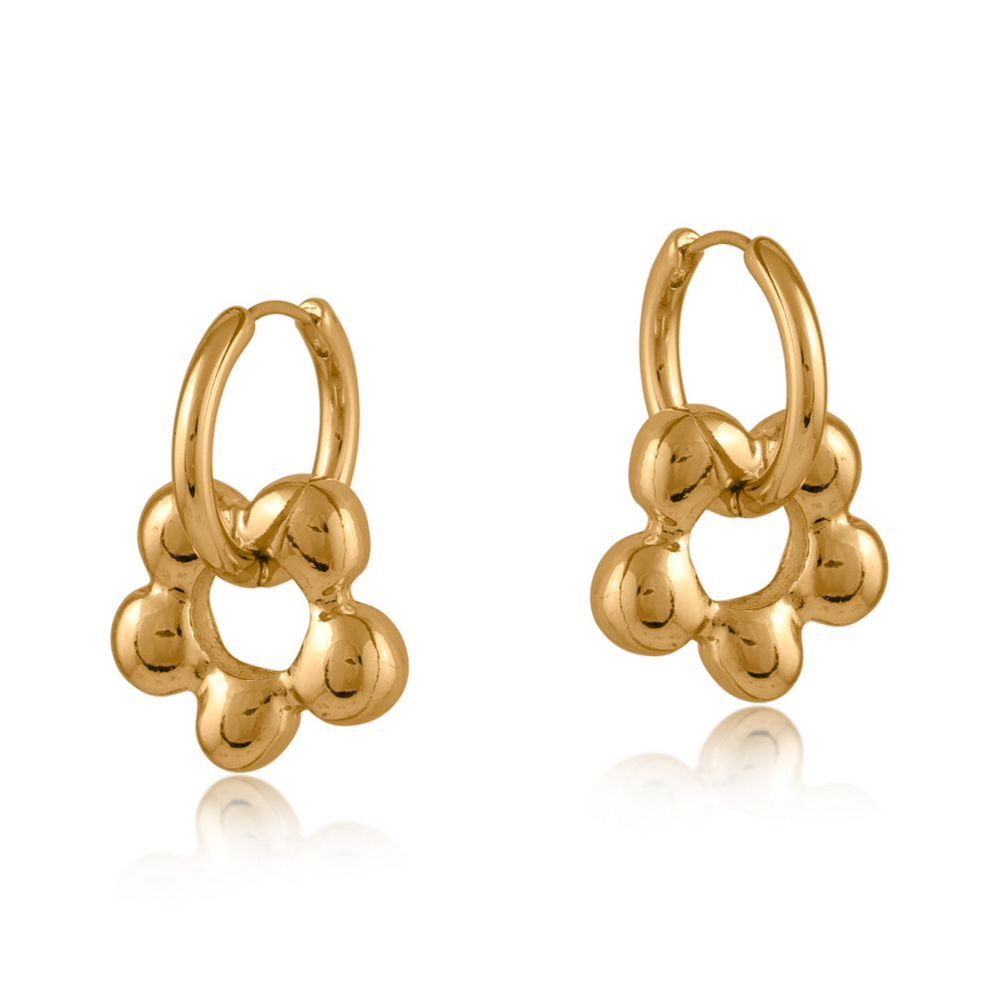 
                      
                        Rita Daisy Huggie Hoop Earrings
                      
                    