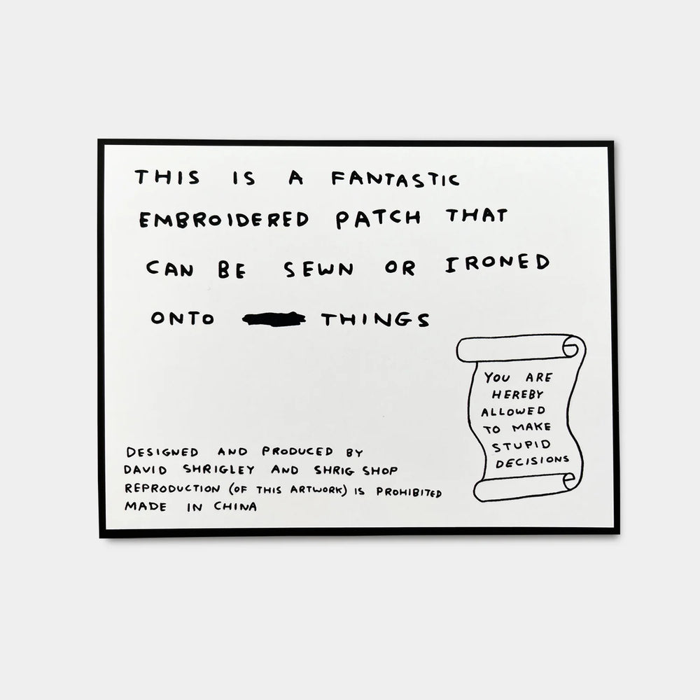 
                  
                    Awful Music Iron-on Patch by David Shrigley
                  
                