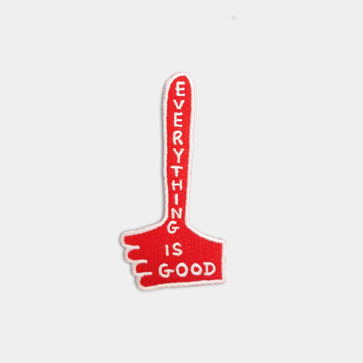 Everything Is Good Iron-on Patch by David Shrigley