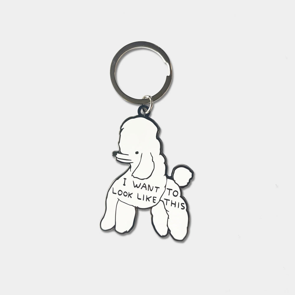 I Want To Look Like This Keyring by David Shrigley