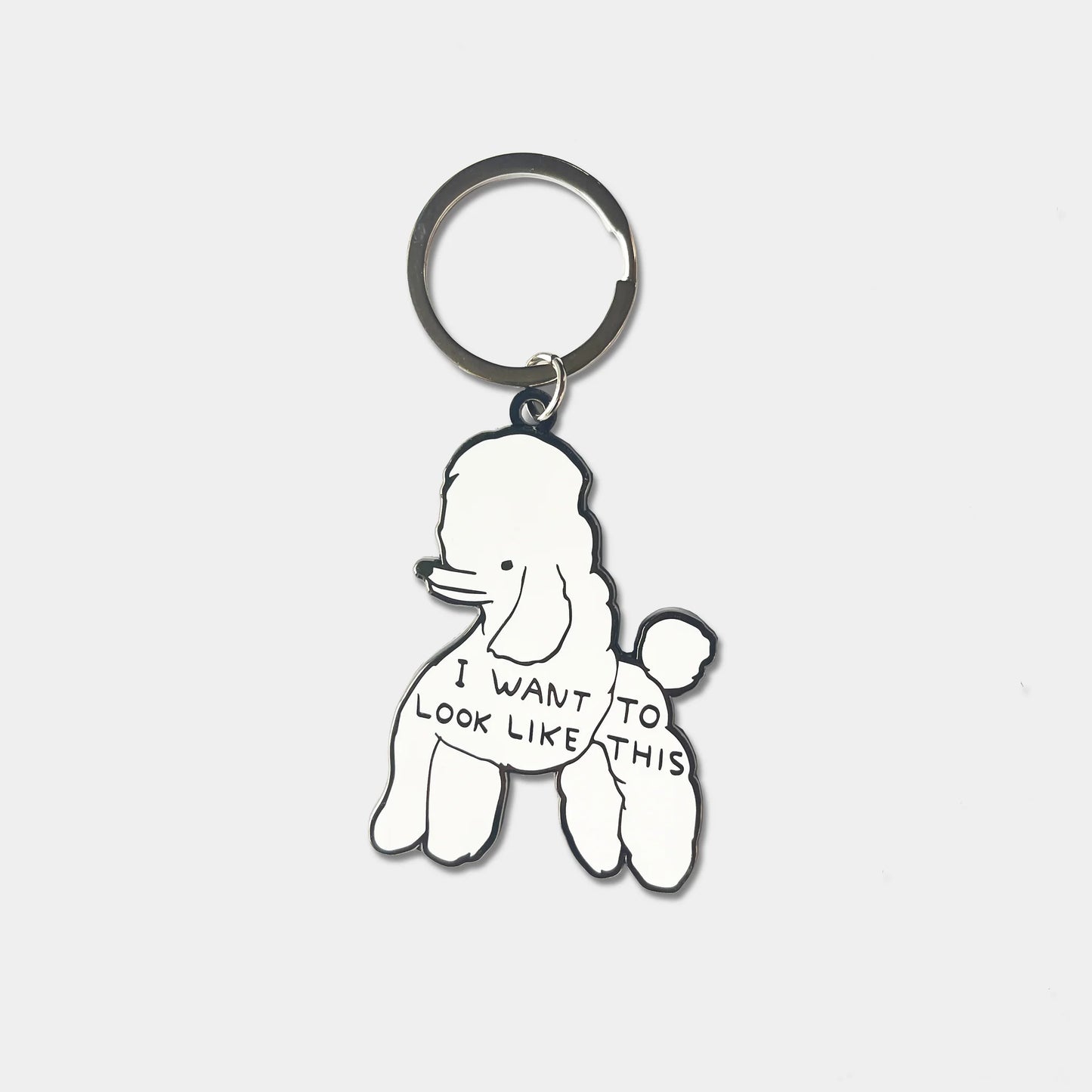 I Want To Look Like This Keyring by David Shrigley