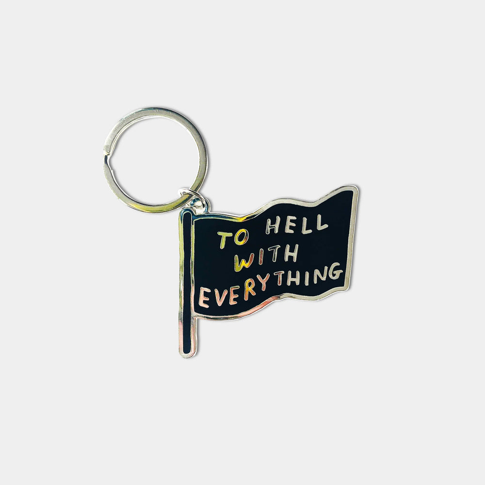 To Hell With Everything Keyring by David Shrigley
