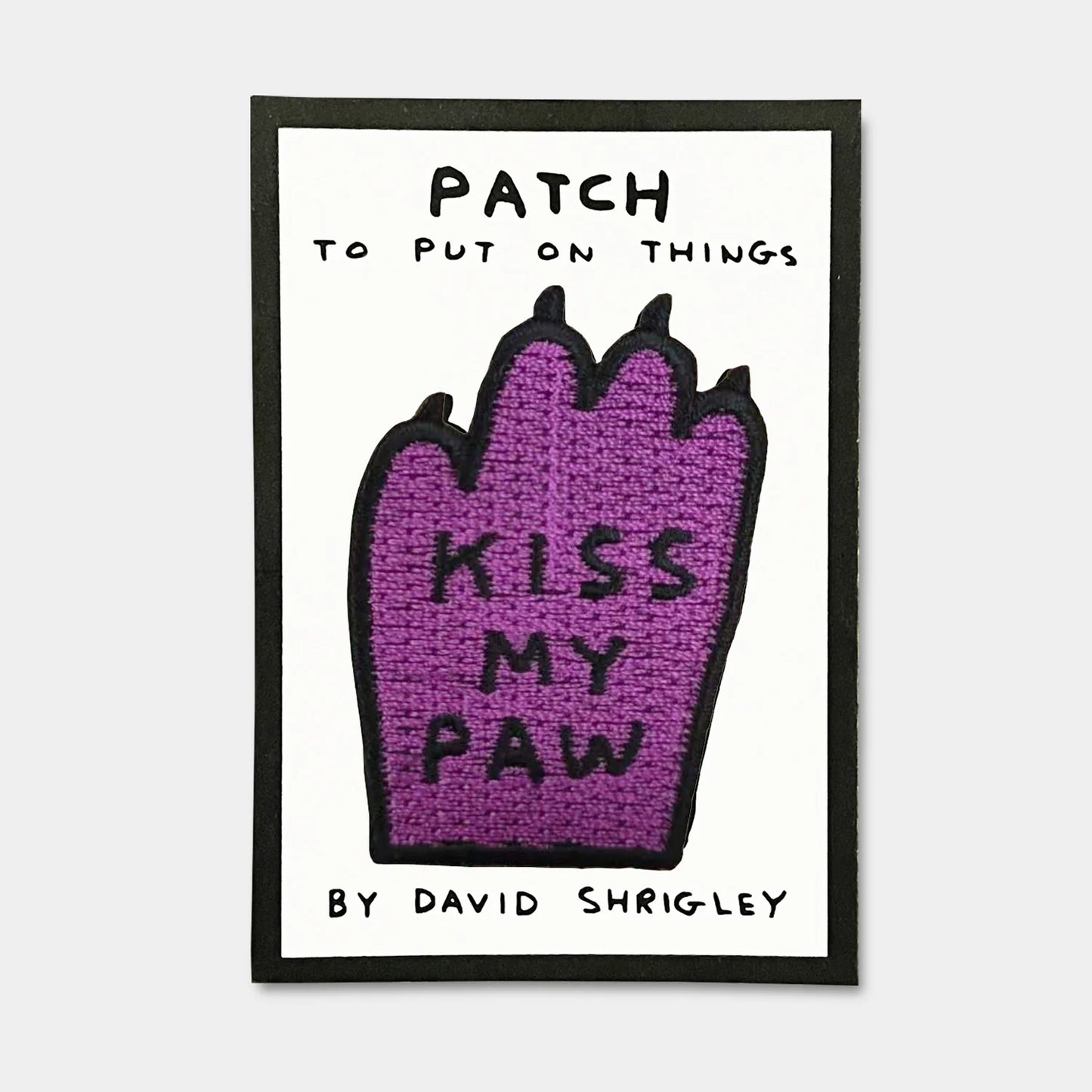 Kiss My Paw Iron-on Patch by David Shrigley