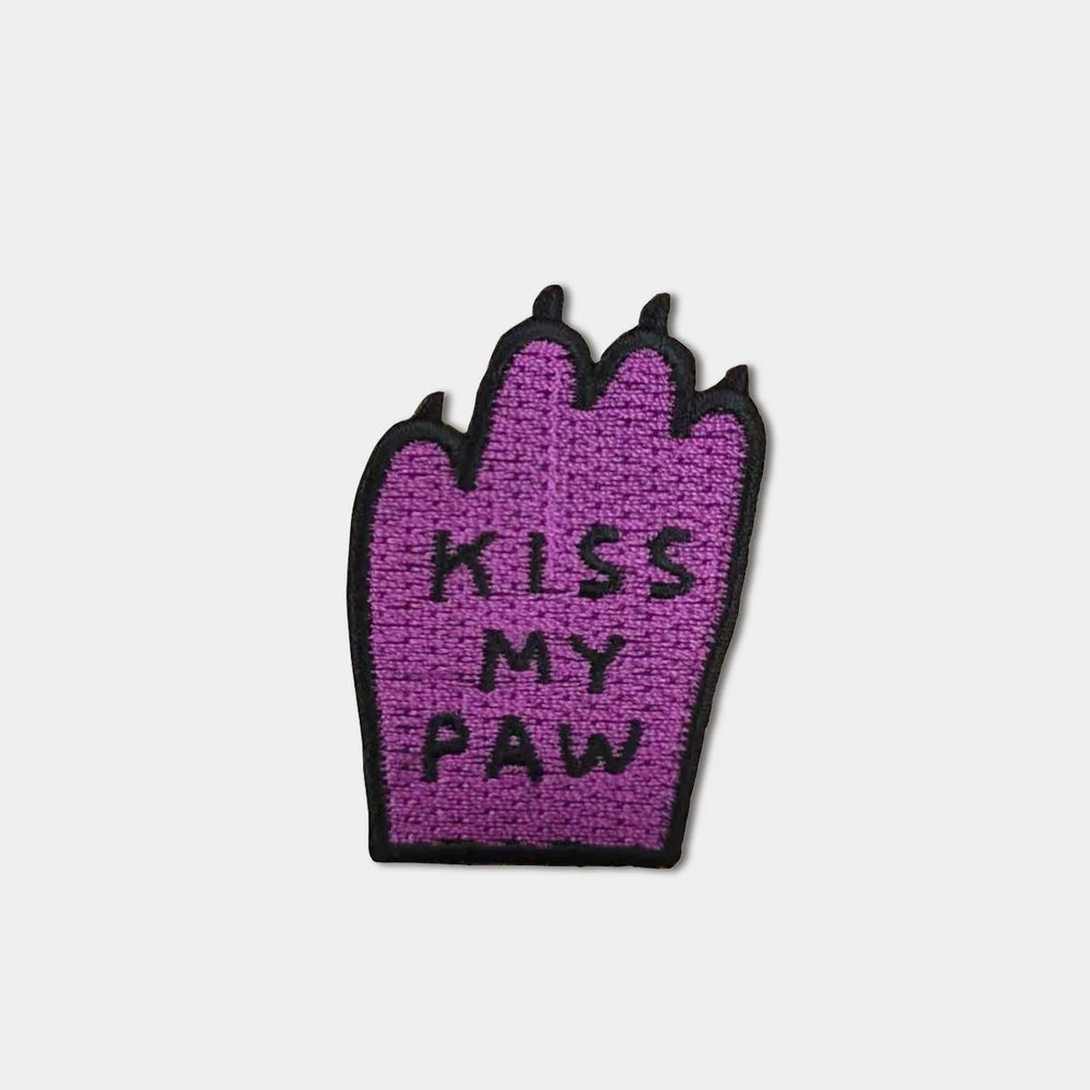 Kiss My Paw Iron-on Patch by David Shrigley