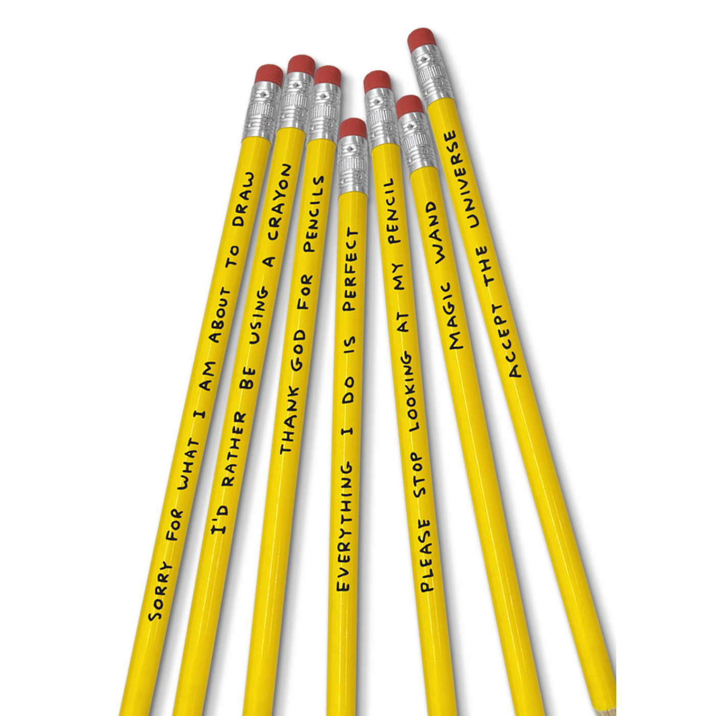 Funny Yellow Pencil Set by David Shrigley
