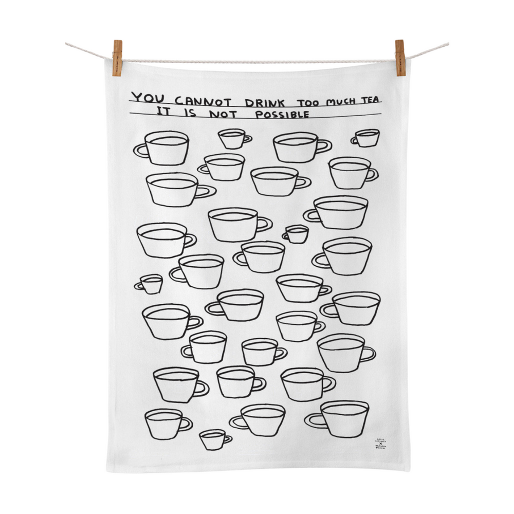 Too Much Tea David Shrigley Tea Towel
