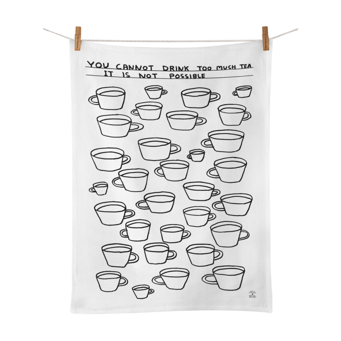 Too Much Tea David Shrigley Tea Towel