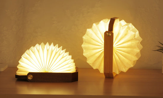 Smart Origami Walnut Lamp