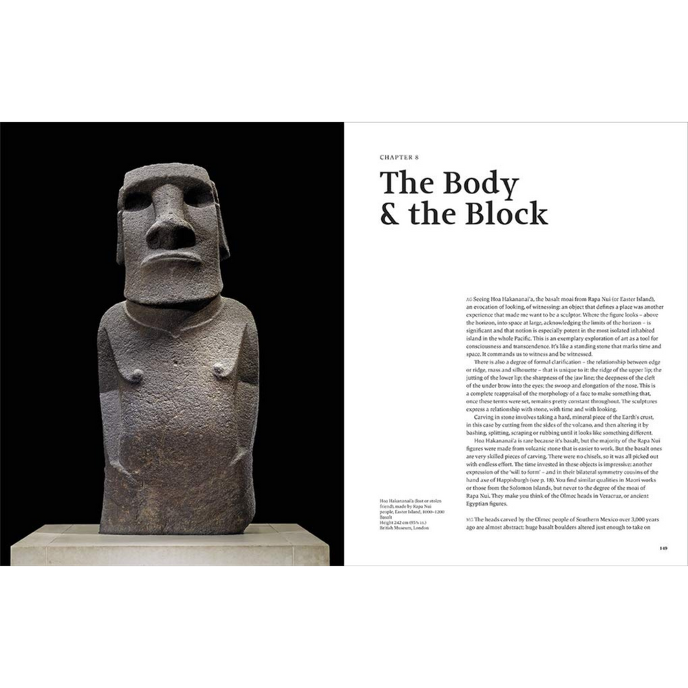 
                  
                    Internal double page spread with Easter Island sculpture.
                  
                