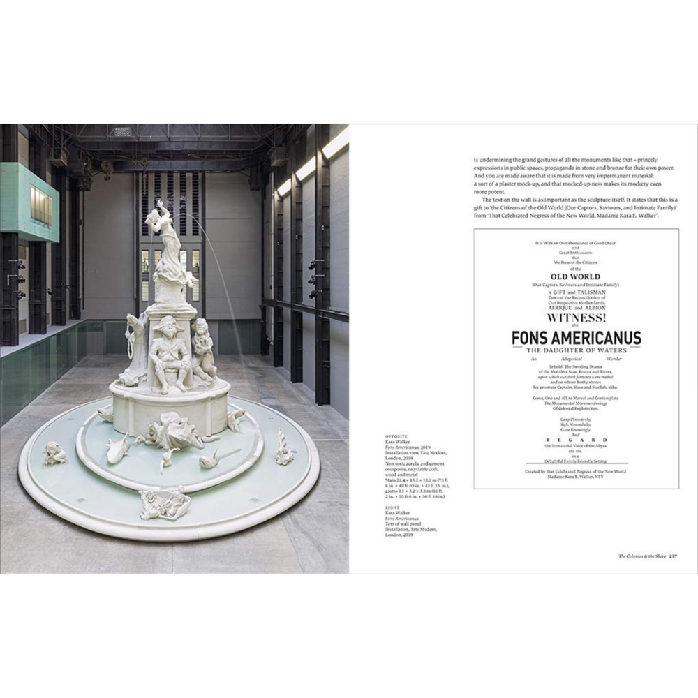 
                      
                        Internal double page spread with Kara Walker's fountain installation in the Tate Modern.
                      
                    