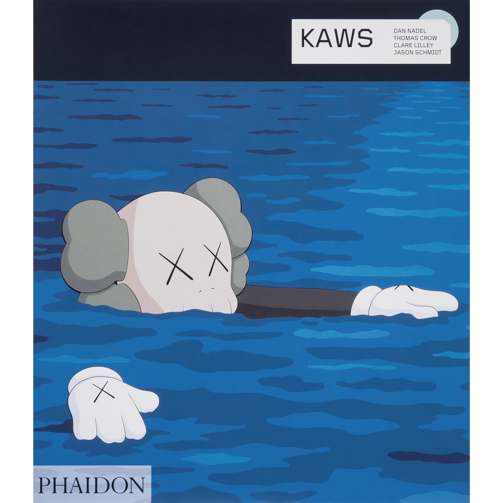 
                  
                    Cover with KAWS cartoon character apparently drowning.
                  
                