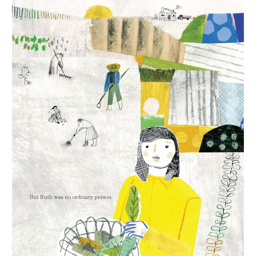 
                      
                        Internal page illustrated with Ruth walking through farmland, in a collage style.
                      
                    