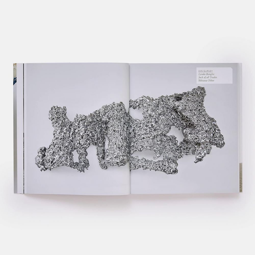 
                      
                        Internal double page spread of a Lynda Benglis sculpture.
                      
                    