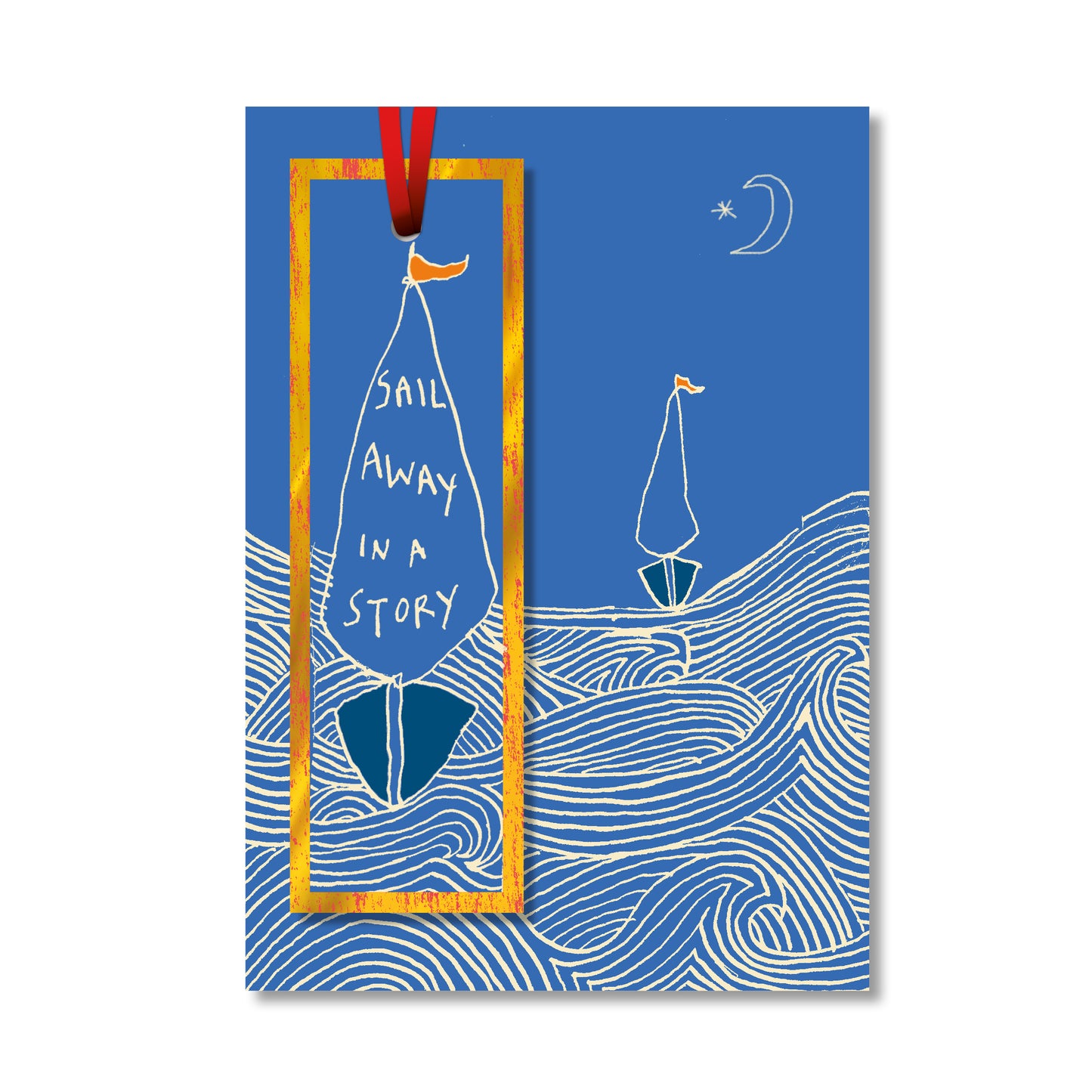 Sail Away in a Story Pop-up Bookmark Card