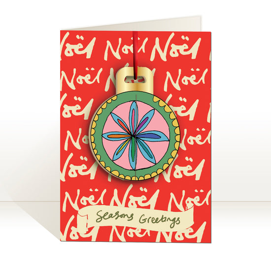 Load image into Gallery viewer, Red Noël Pop-up Bauble Card
