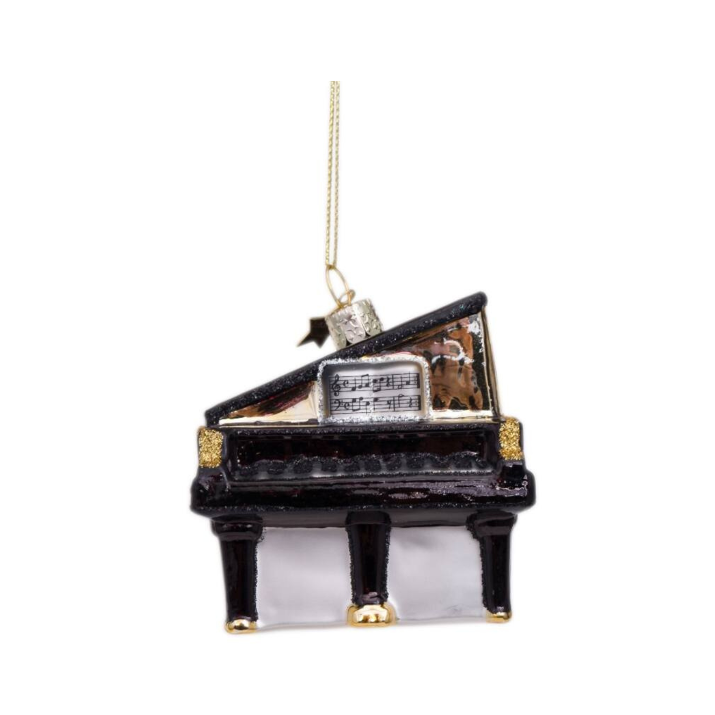 Glass Grand Piano Ornament