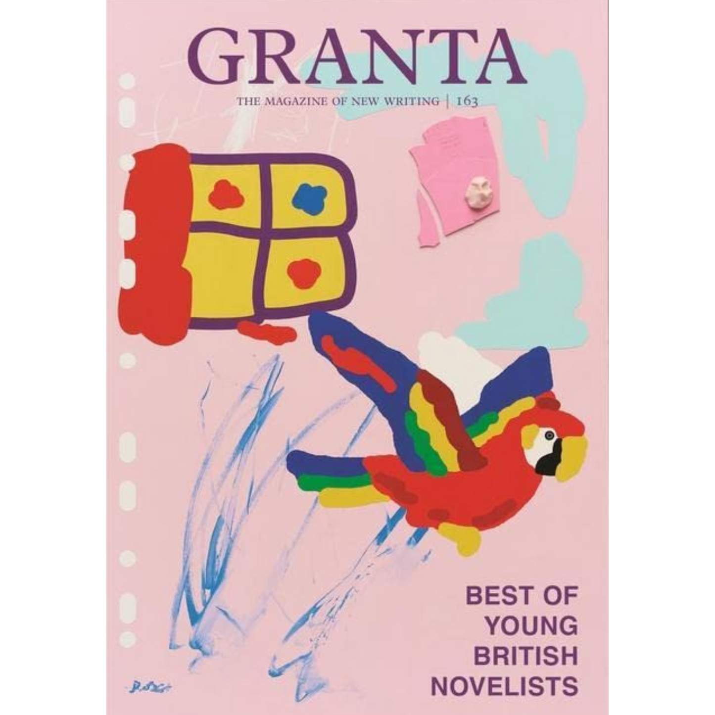 Granta 163 Book Cover with a parrot on the lower right-hand side.