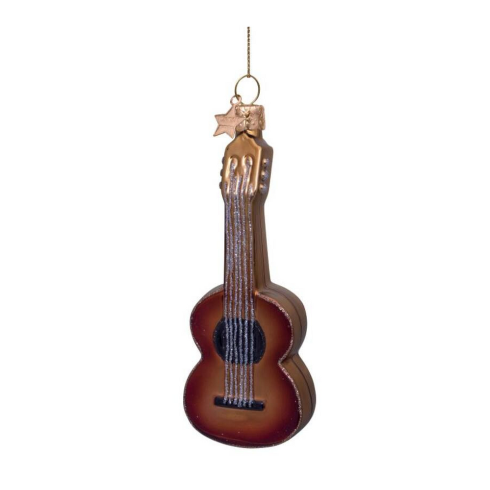 Glass Guitar Ornament