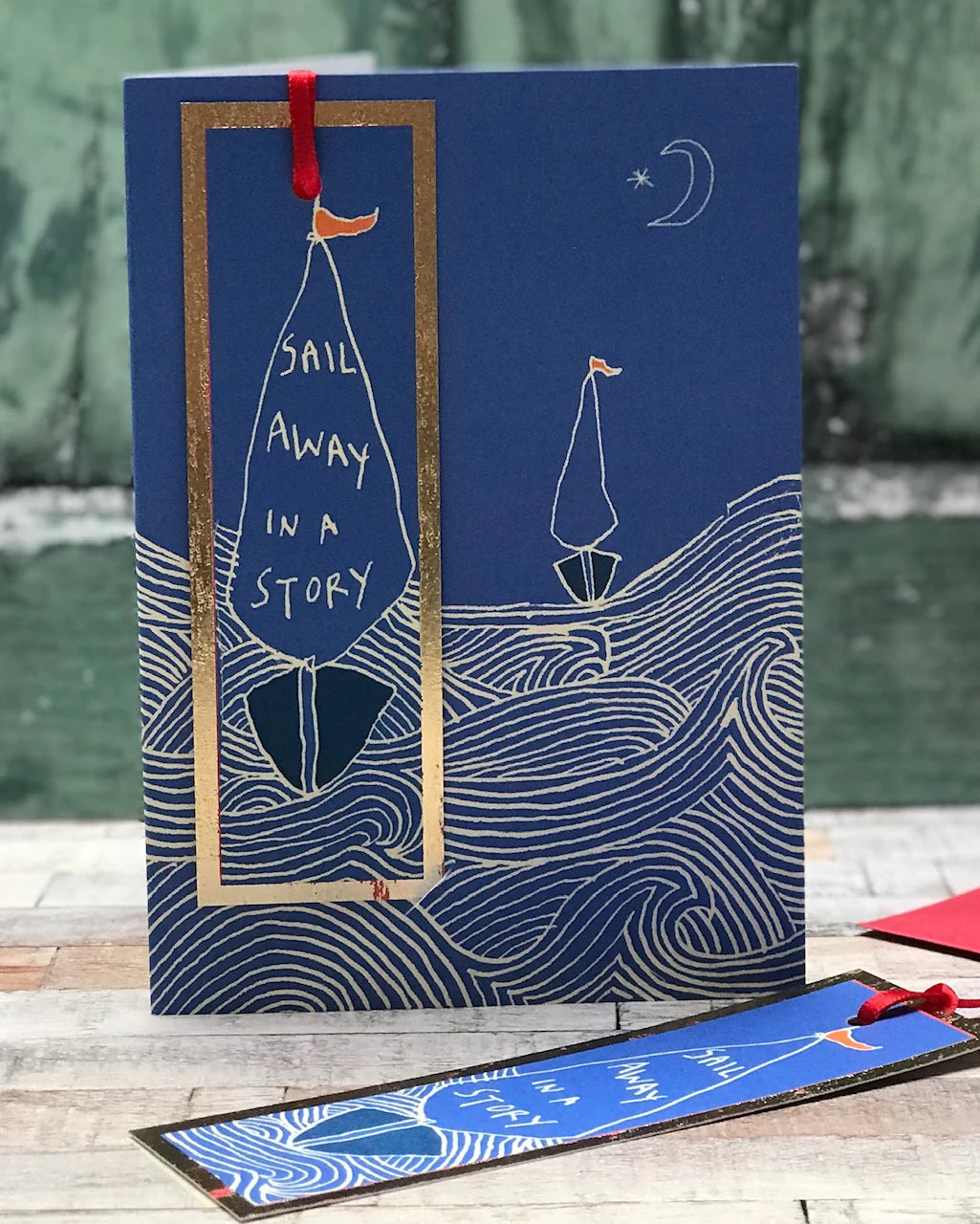 Sail Away in a Story Pop-up Bookmark Card