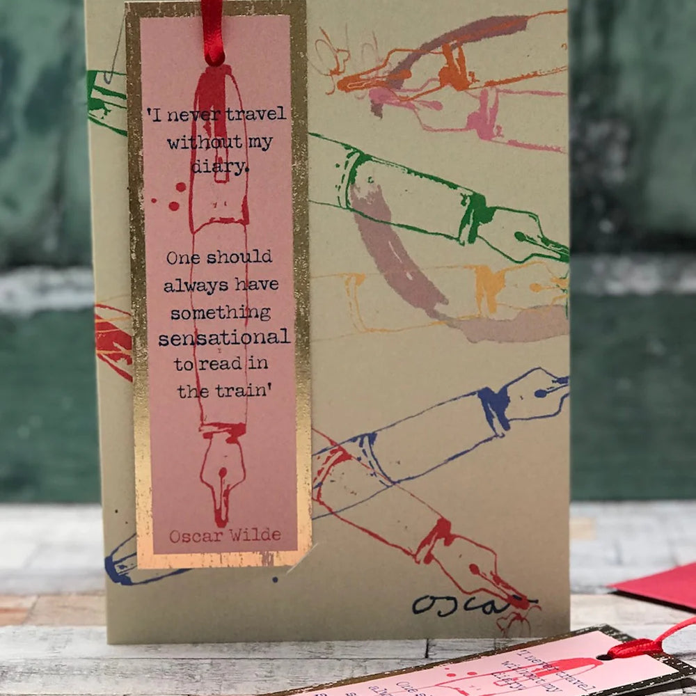 Sensational Diary, Oscar Wilde Bookmark Card