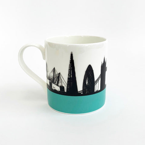 London Skyline Turquoise Mug