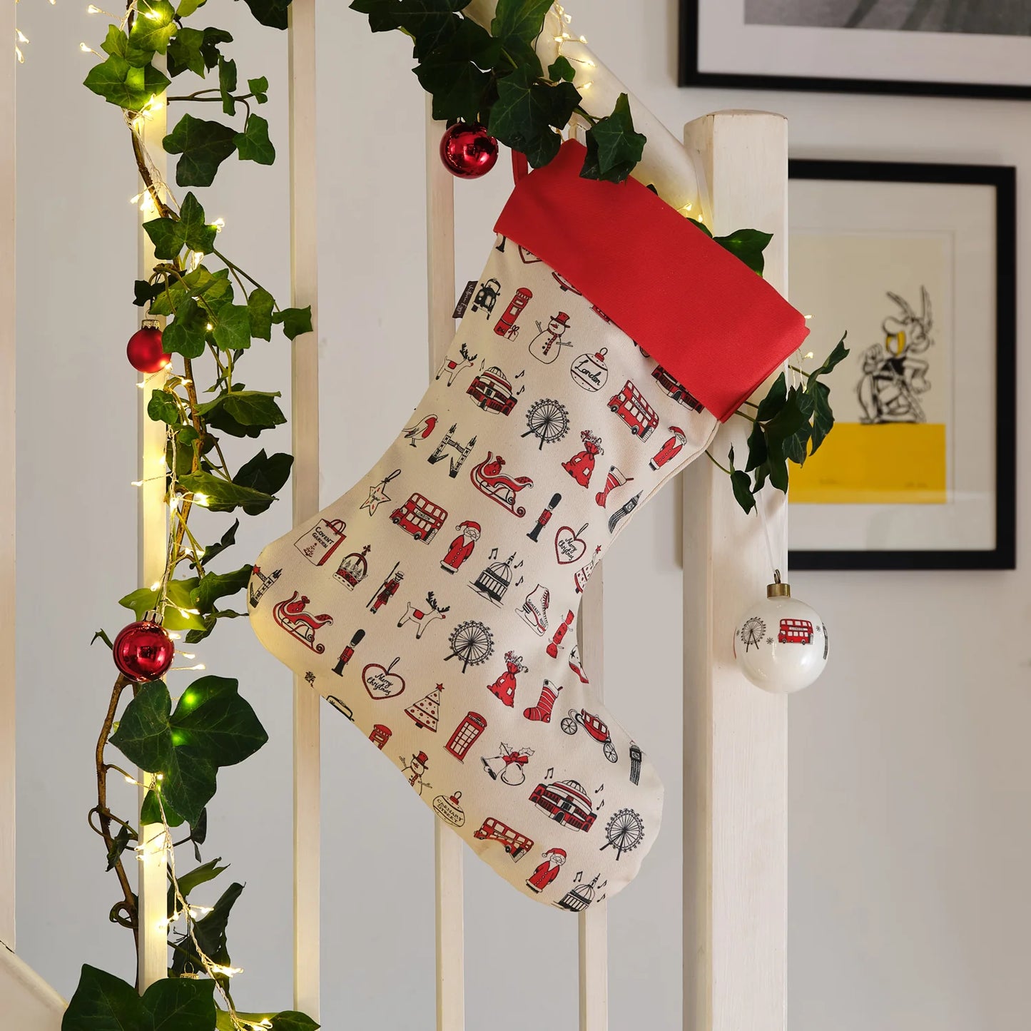 Load image into Gallery viewer, London Christmas Stocking
