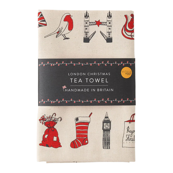 Load image into Gallery viewer, London Christmas Tea Towel
