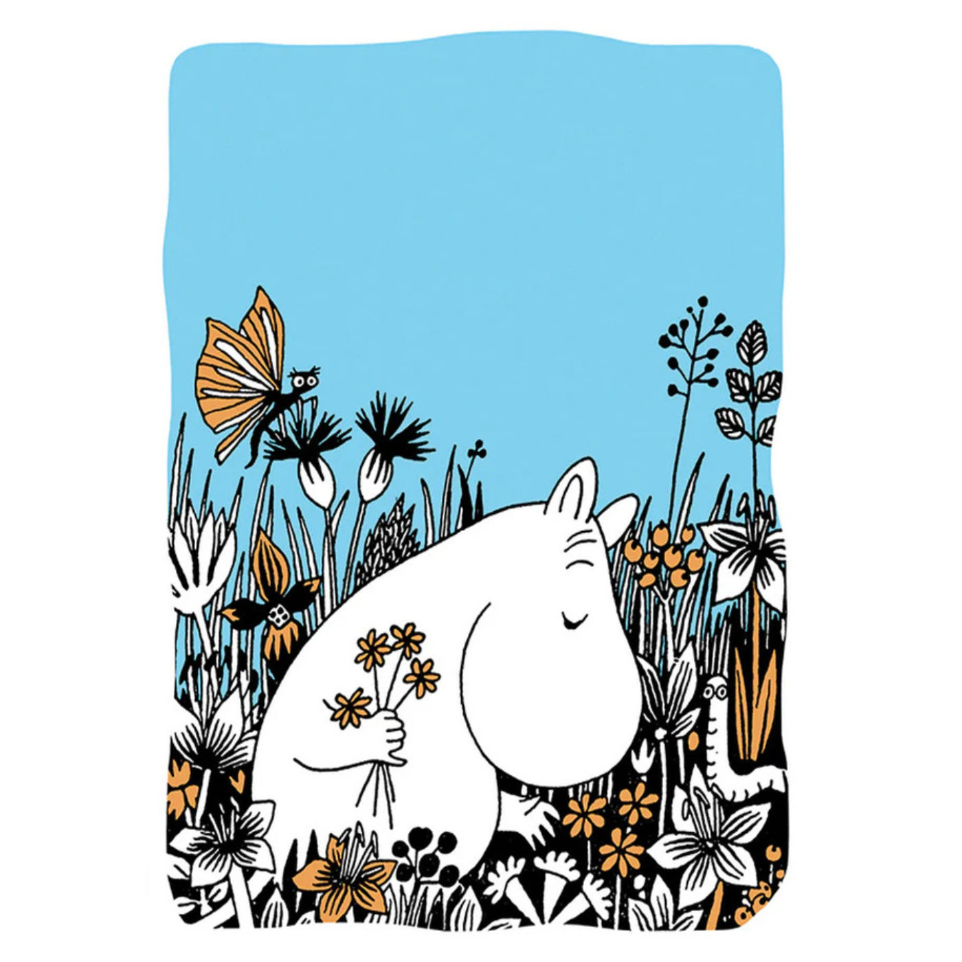 Moomin Flower Field Greeting Card