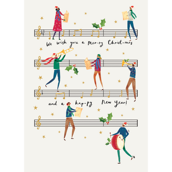 Christmas Music Notes Card