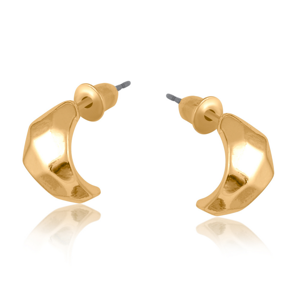 Natalia Organic Shape Small Hoop Earrings