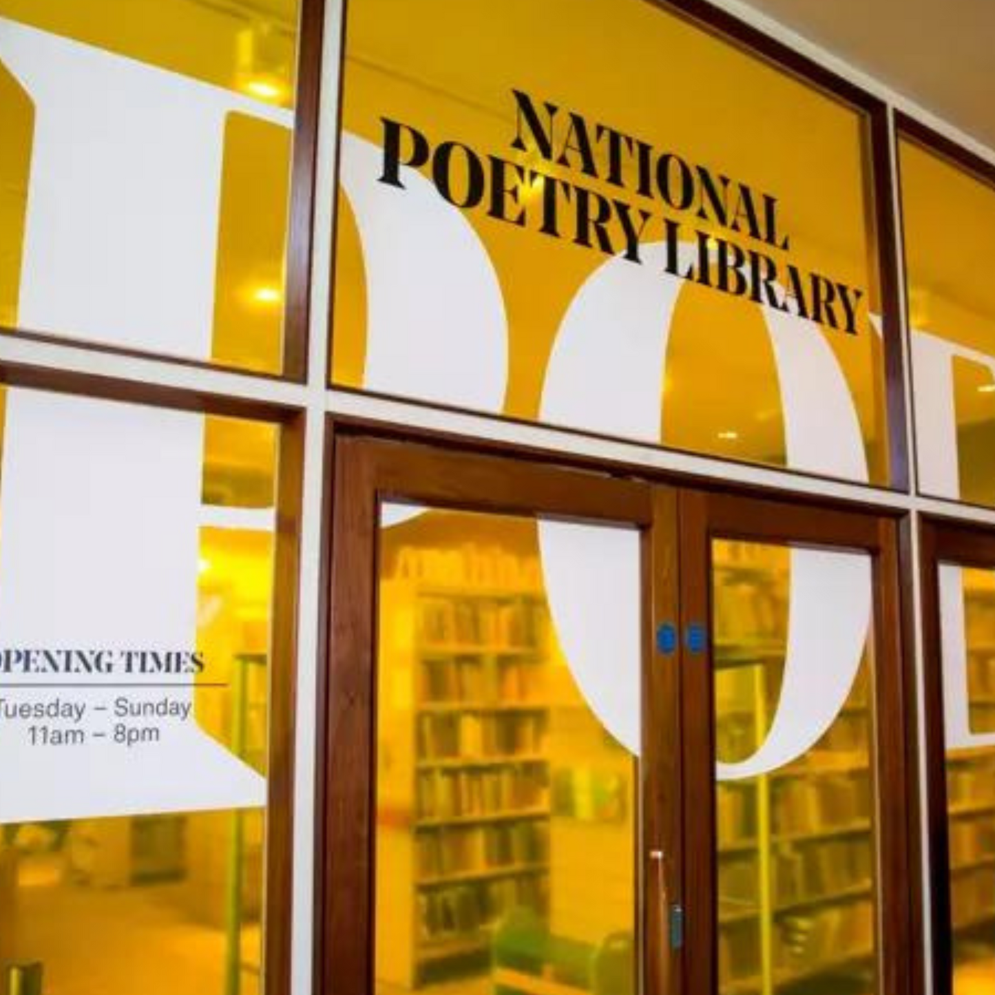 Photograph displaying the entrance to the National Poetry Library