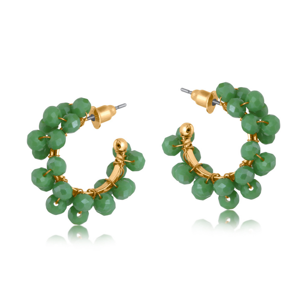 
                  
                    Olympia Cluster Beaded Hoop Earrings
                  
                