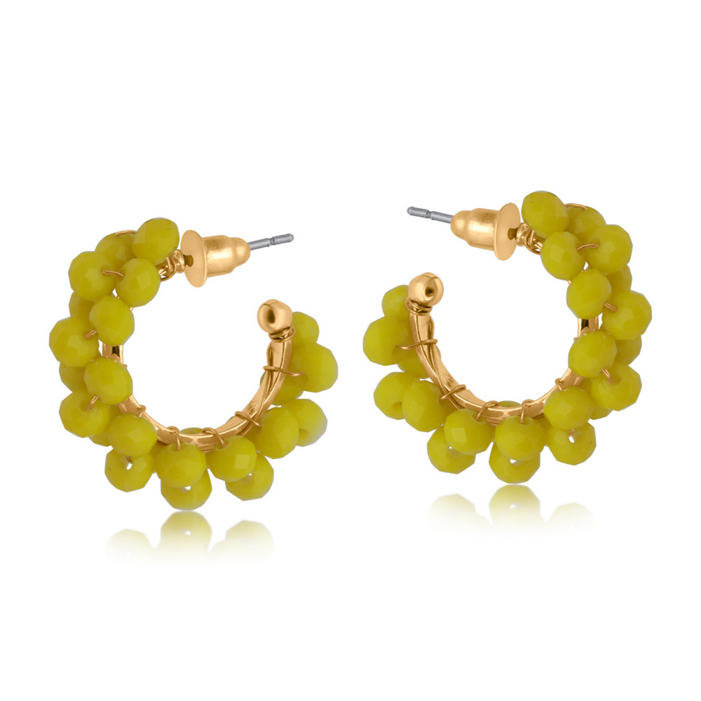 
                  
                    Olympia Cluster Beaded Hoop Earrings
                  
                