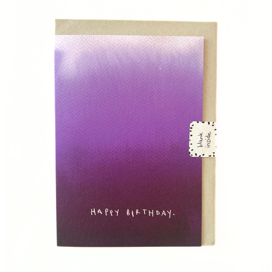 Purple Ombre Happy Birthday Card