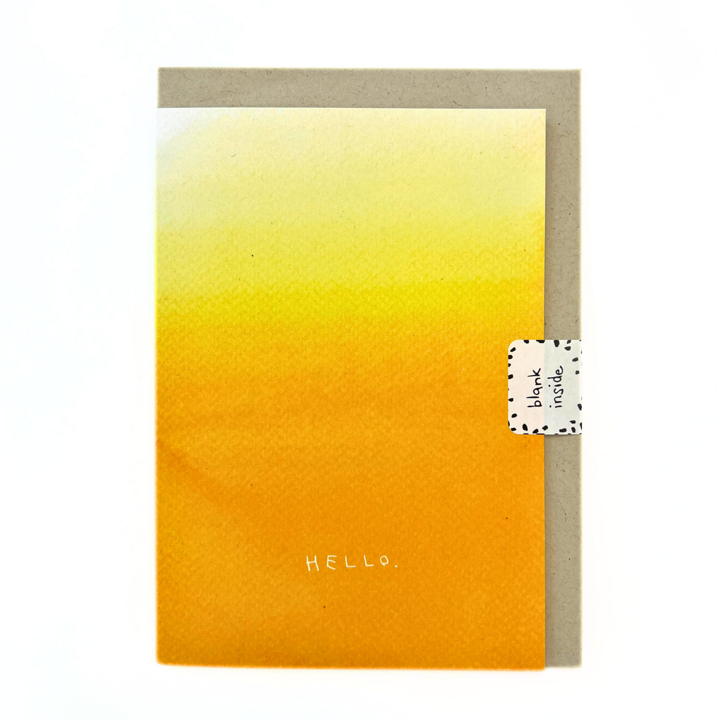 Yellow Ombre Hello Card