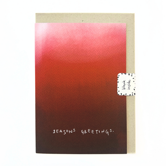 Load image into Gallery viewer, Red Ombre Season&amp;#39;s Greetings Card
