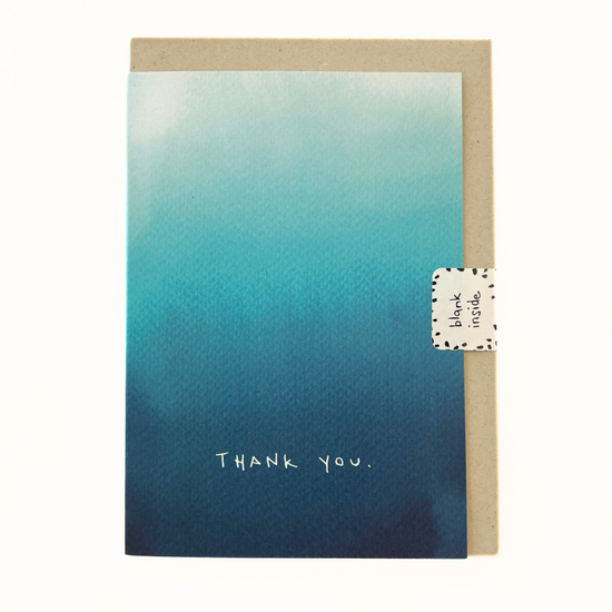 Load image into Gallery viewer, Blue Ombre Thank you Card
