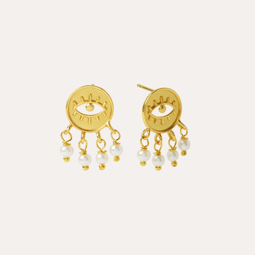 Samia Eye Beaded Stud Earrings