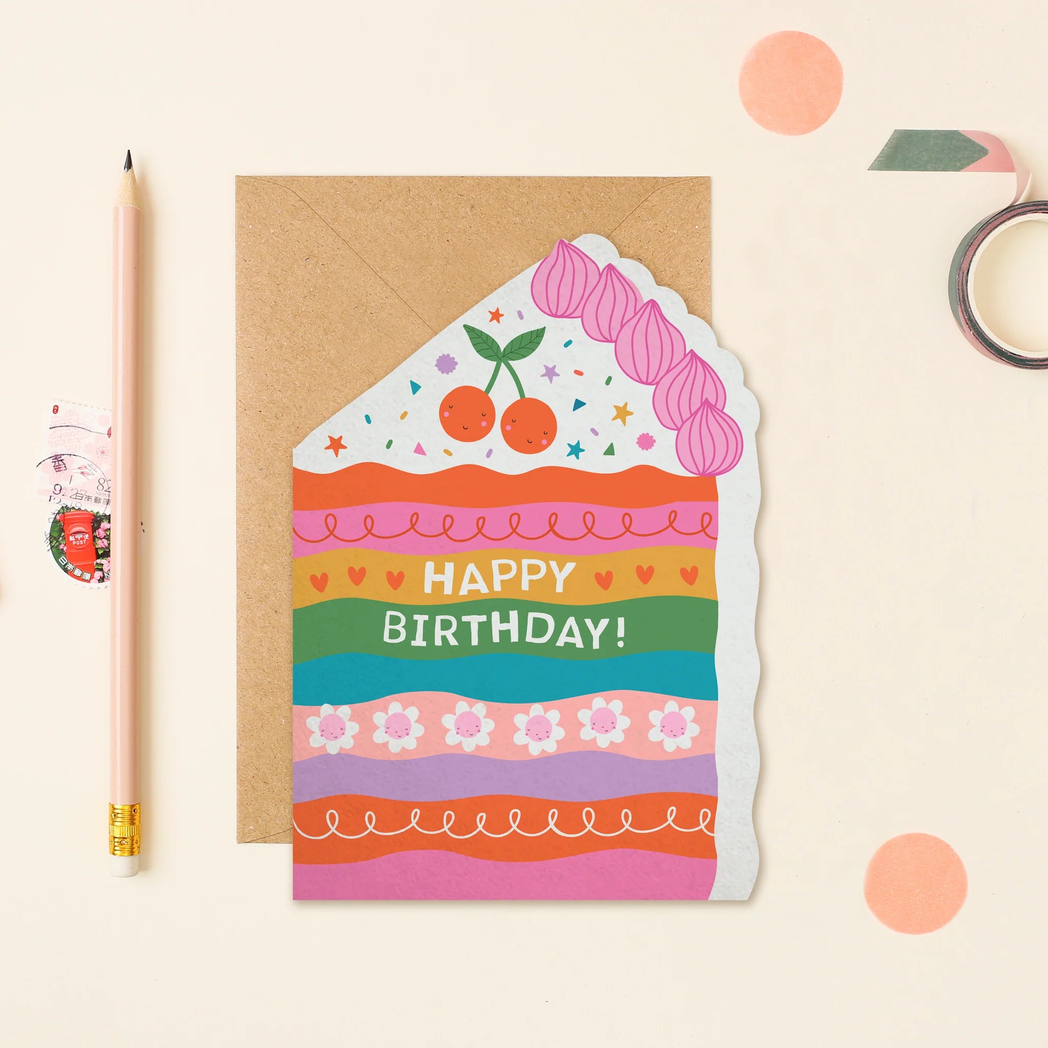 Handmade Birthday Cake Birthday Card - Folksy