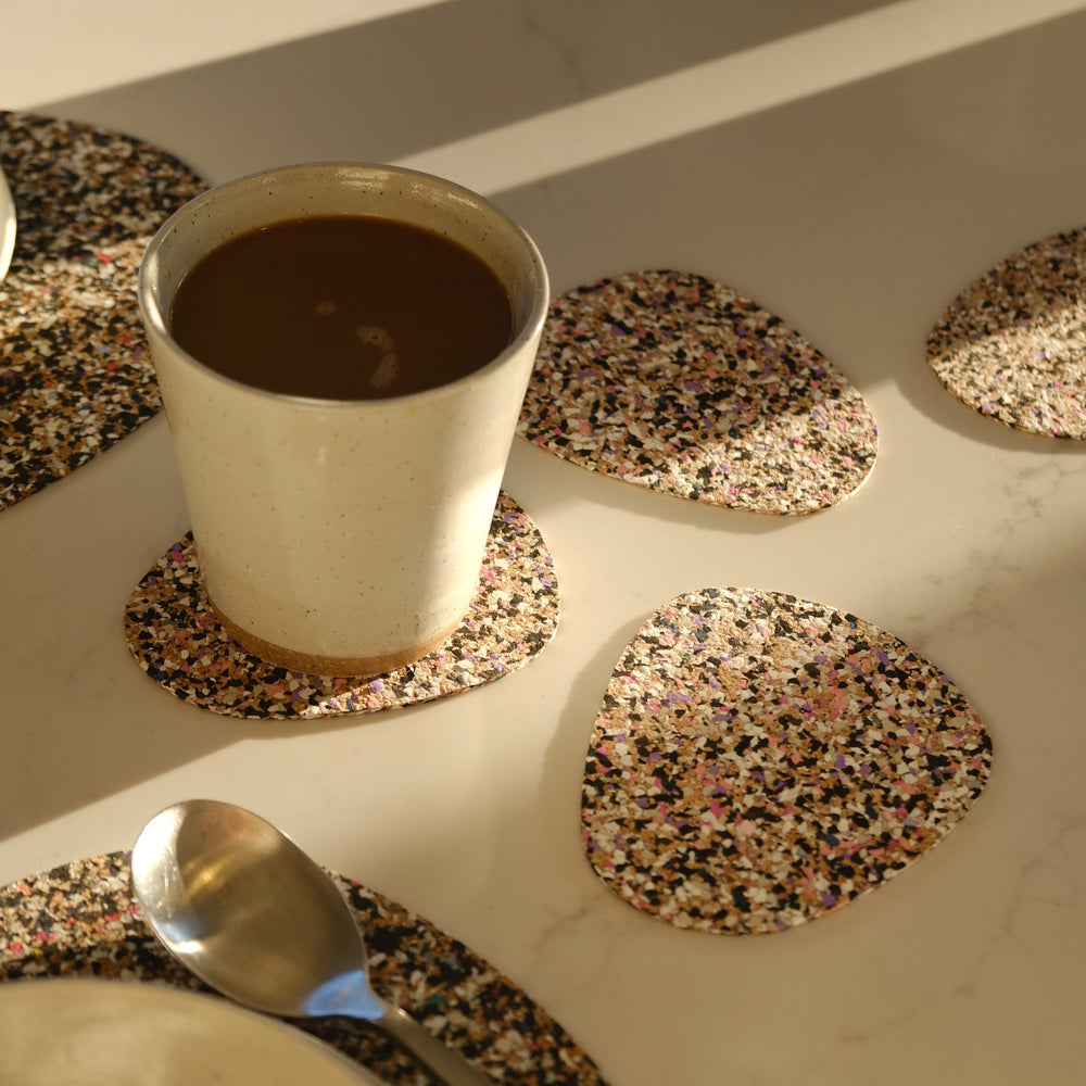 Beach Clean Pebble Coasters Set